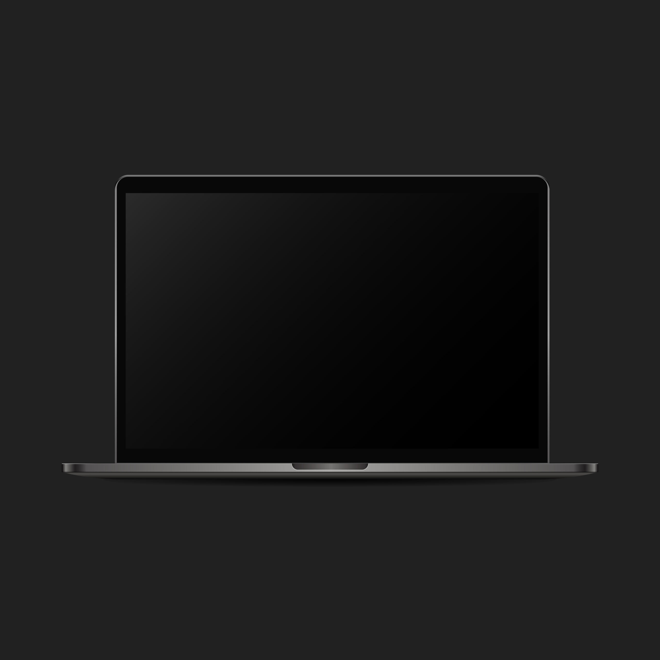 Digital modern notebook screen mockup